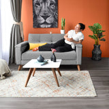 Sofá Carter Gris y Matiz Caoba 150x84cm de Dos Puestos y con Apoya Brazos - SOFAS Y POLTRONAS | Bylmo