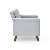 Poltrona Carter Plata y Matiz Caoba 84x84cm de Un Puestos y con Apoya Brazos - SOFAS Y POLTRONAS | Bylmo