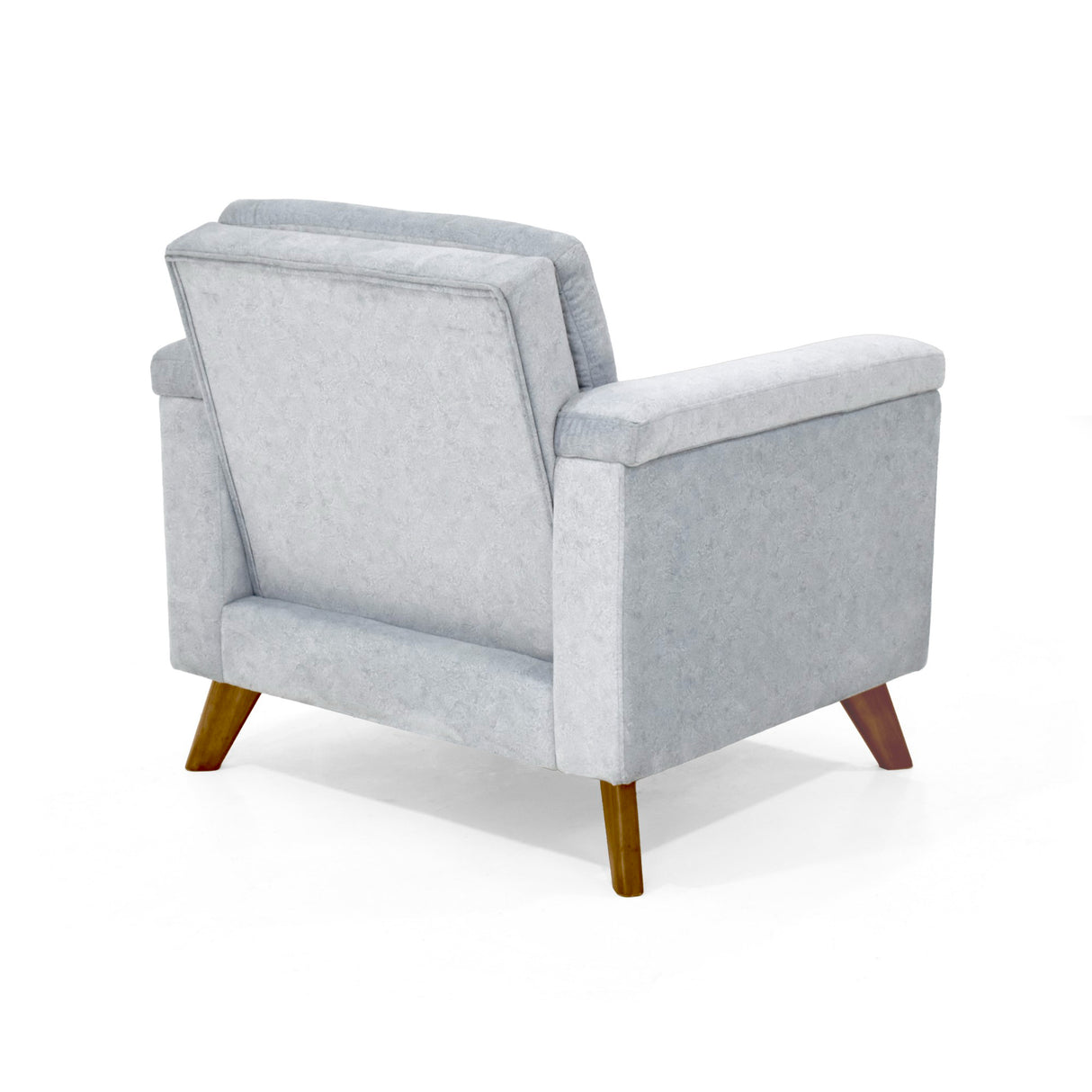 Poltrona Carter Plata y Matiz Caoba 84x84cm de Un Puestos y con Apoya Brazos - SOFAS Y POLTRONAS | Bylmo