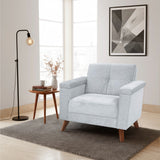 Poltrona Carter Plata y Matiz Caoba 84x84cm de Un Puestos y con Apoya Brazos - SOFAS Y POLTRONAS | Bylmo