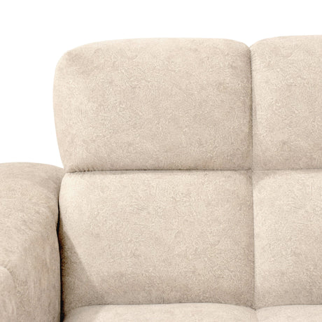 Sofá Miami Beige y Matiz Caoba 171x81cm de Dos Puestos y con Apoya Brazos - SOFAS Y POLTRONAS | Bylmo