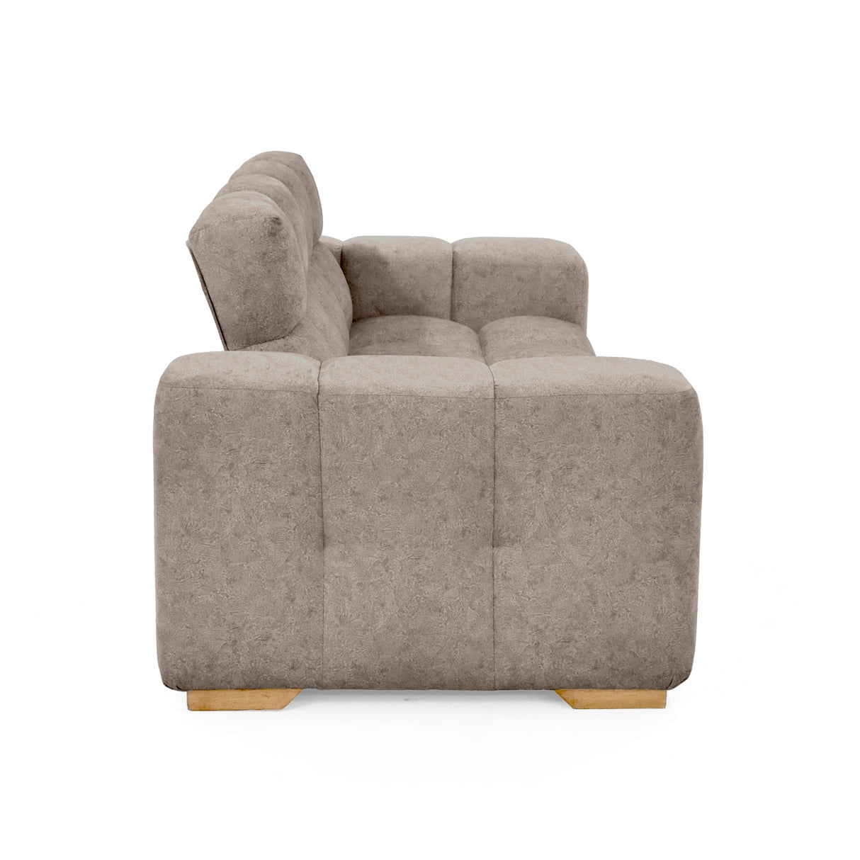 Sofá Miami Taupe y Matiz Caoba 171x81cm de Dos Puestos y con Apoya Brazos - SOFAS Y POLTRONAS | Bylmo