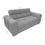 Sofá Miami Taupe y Matiz Caoba 171x81cm de Dos Puestos y con Apoya Brazos - SOFAS Y POLTRONAS | Bylmo