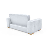 Sofá Miami Plata y Matiz Caoba 171x81cm de Dos Puestos y con Apoya Brazos - SOFAS Y POLTRONAS | Bylmo