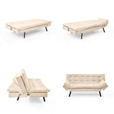 Sala Milan Beige y Mostaza 176x78cm de Cuatro Puestos y Sin Apoya Brazos - SOFAS Y POLTRONAS | Bylmo
