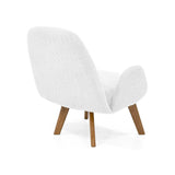 Poltrona Sibu Blanco y Matiz Caoba 77x79cm de Un Puestos y con Apoya Brazos - SOFAS Y POLTRONAS | Bylmo