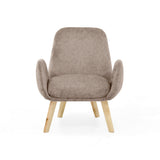 Poltrona Sibu Taupe y Matiz Natural 77x79cm de Un Puestos y con Apoya Brazos - SOFAS Y POLTRONAS | Bylmo