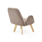 Poltrona Sibu Taupe y Matiz Natural 77x79cm de Un Puestos y con Apoya Brazos - SOFAS Y POLTRONAS | Bylmo