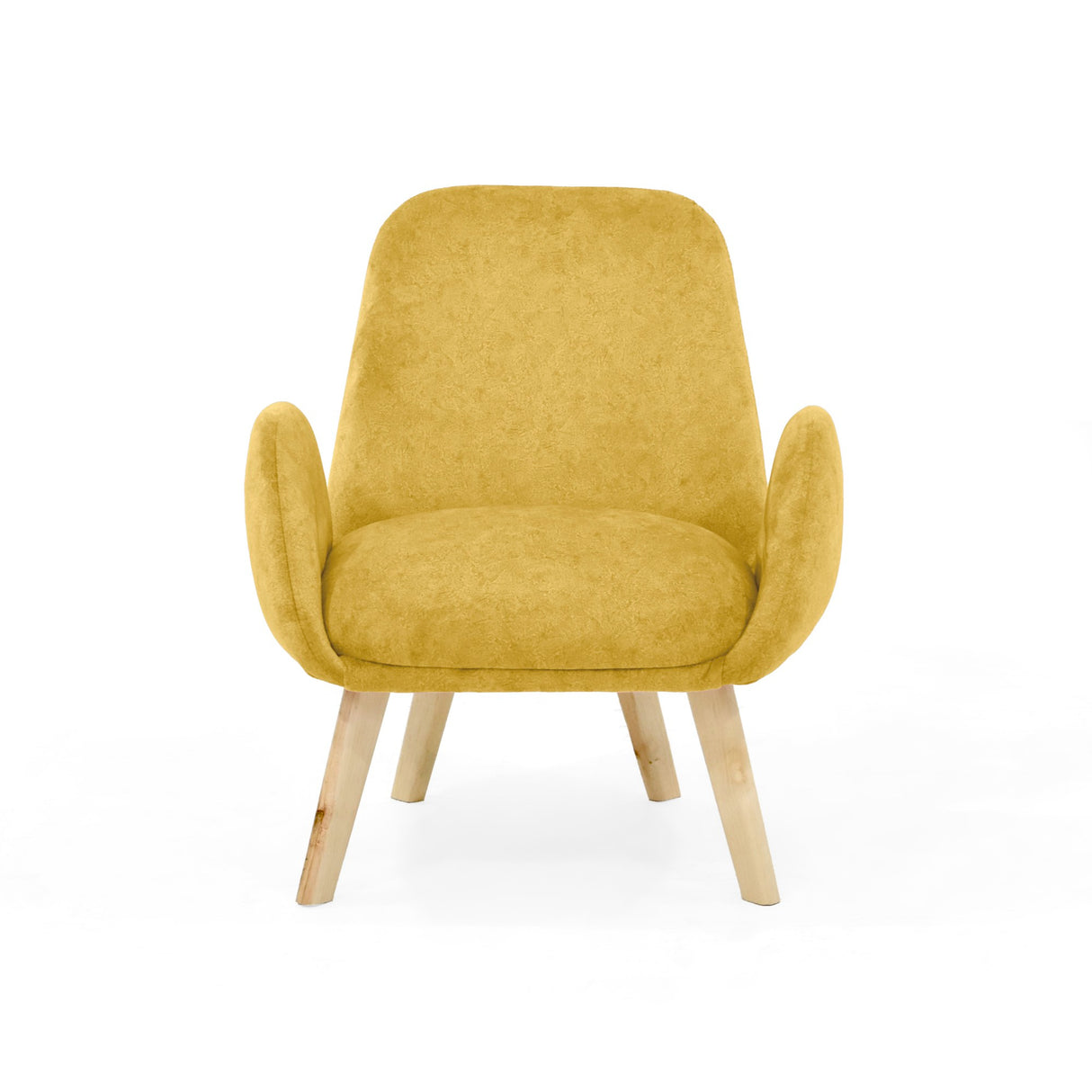 Poltrona Sibu Mostaza y Matiz Natural 77x79cm de Un Puestos y con Apoya Brazos - SOFAS Y POLTRONAS | Bylmo