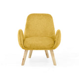 Poltrona Sibu Mostaza y Matiz Natural 77x79cm de Un Puestos y con Apoya Brazos - SOFAS Y POLTRONAS | Bylmo