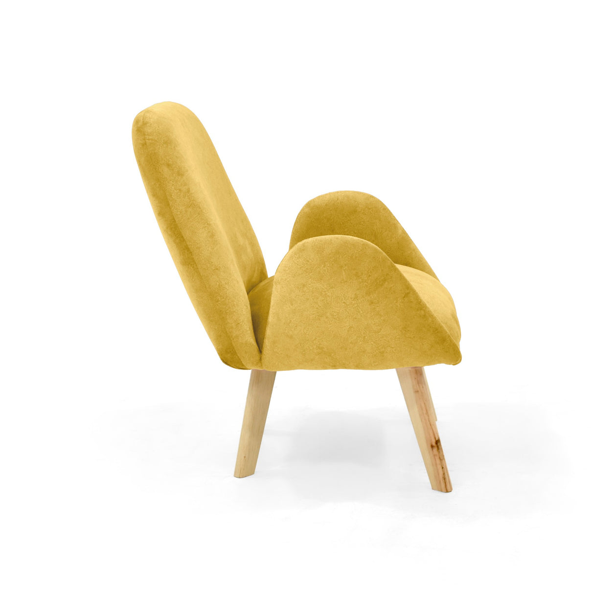 Poltrona Sibu Mostaza y Matiz Natural 77x79cm de Un Puestos y con Apoya Brazos - SOFAS Y POLTRONAS | Bylmo