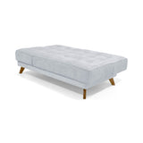 Sofá Cama Petra Plata y Matiz Caoba 177x83cm de Tres Puestos y Sin Apoya Brazos - SOFAS Y POLTRONAS | Bylmo