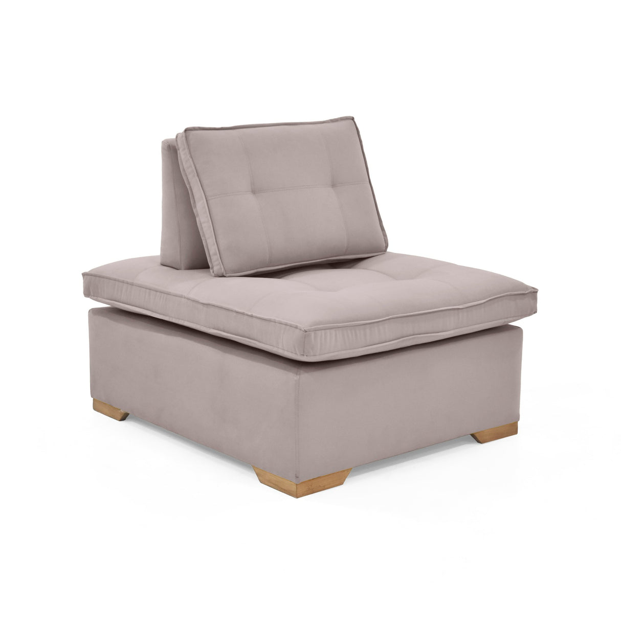 Poltrona Ventury Taupe y Matiz Caoba 83x86cm de Un Puestos y Sin Apoya Brazos - SOFAS Y POLTRONAS | Bylmo