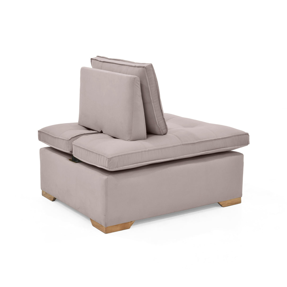 Poltrona Ventury Taupe y Matiz Caoba 83x86cm de Un Puestos y Sin Apoya Brazos - SOFAS Y POLTRONAS | Bylmo