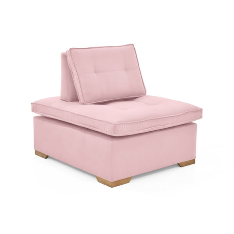Poltrona Ventury Rosa y Matiz Caoba 83x86cm de Un Puestos y Sin Apoya Brazos - SOFAS Y POLTRONAS | Bylmo
