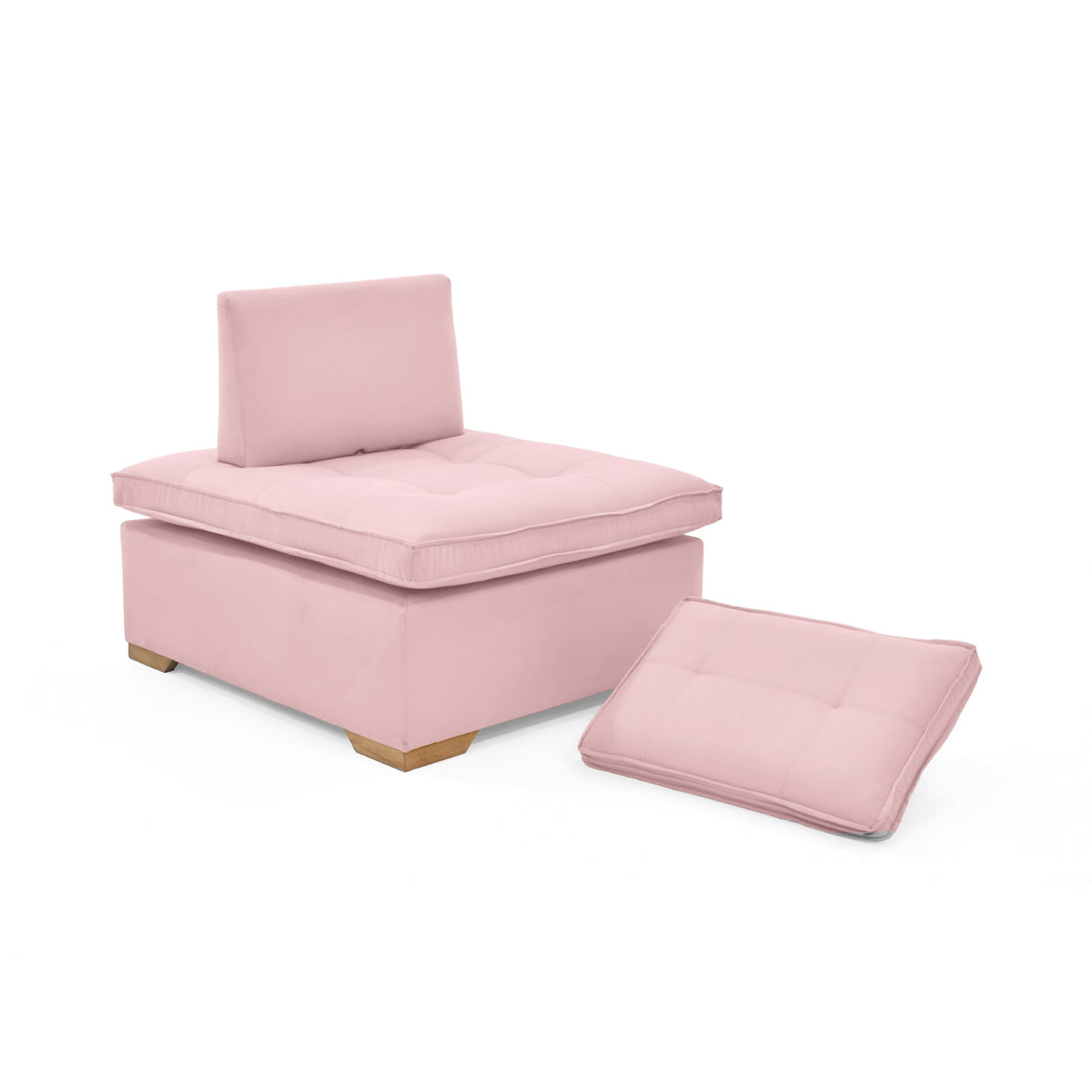 Poltrona Ventury Rosa y Matiz Caoba 83x86cm de Un Puestos y Sin Apoya Brazos - SOFAS Y POLTRONAS | Bylmo