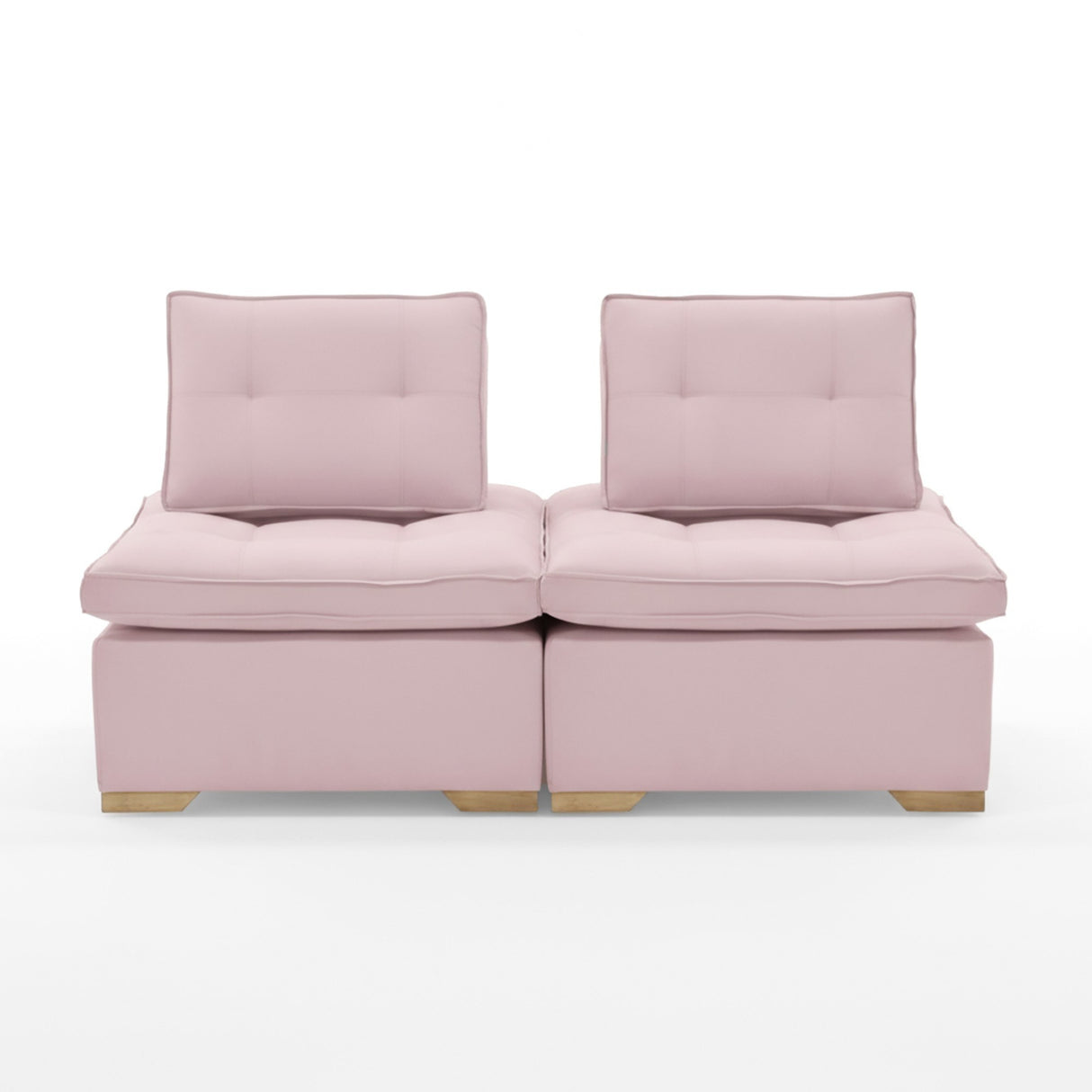 Set x 2 Poltronas Ventury Rosa y Matiz Caoba 83x86cm de Dos Puestos y Sin Apoya Brazos - SOFAS Y POLTRONAS | Bylmo
