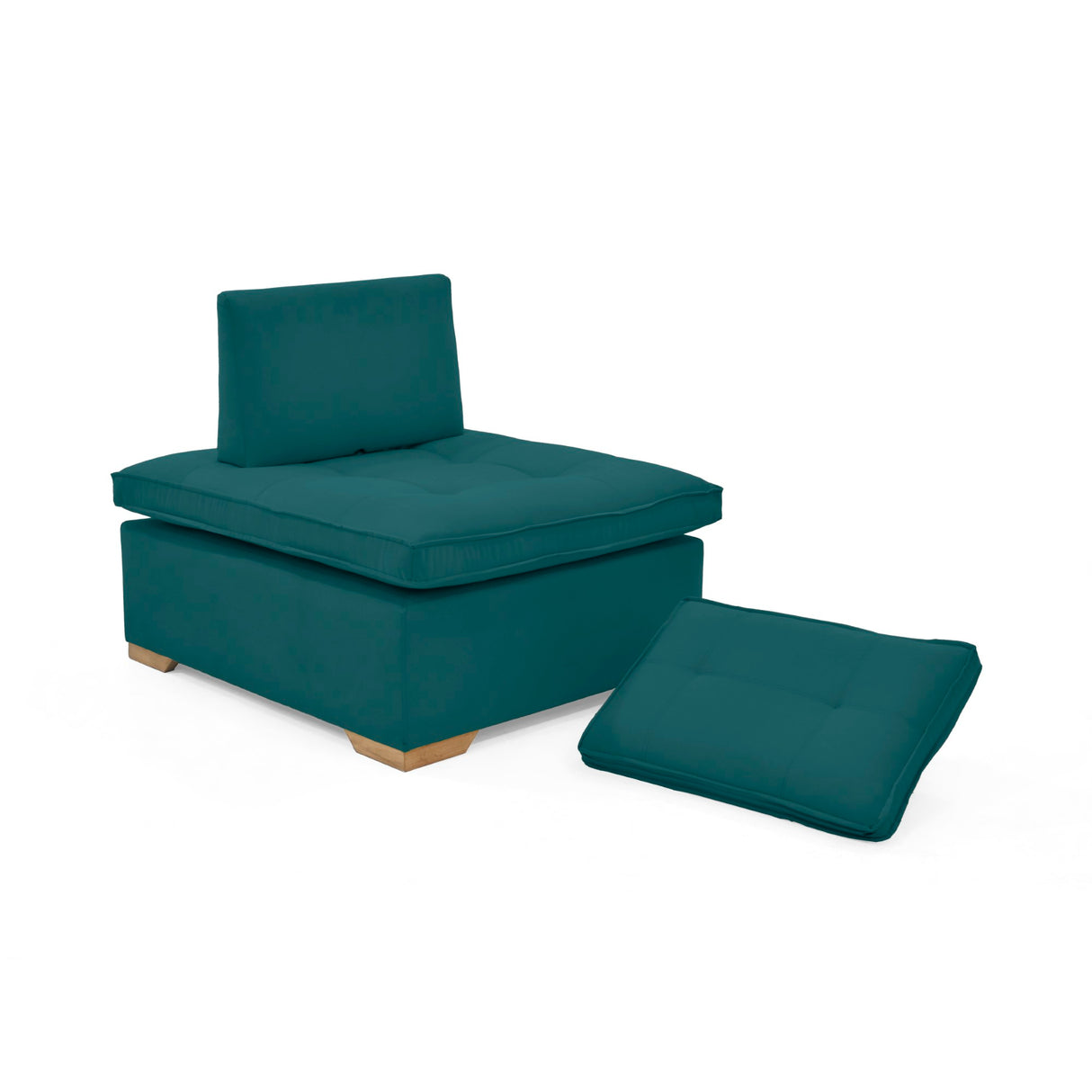 Set x 2 Poltronas Ventury Petróleo y Matiz Caoba 83x86cm de Dos Puestos y Sin Apoya Brazos - SOFAS Y POLTRONAS | Bylmo