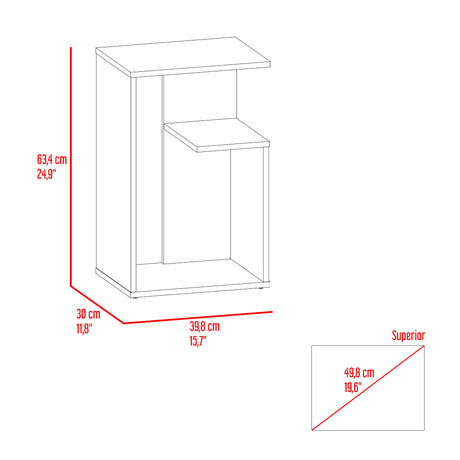 Mesa Auxiliar Everett Fresno Europeo 39.8x63.4cm Rectangular - MESAS AUXILIARES | Bylmo