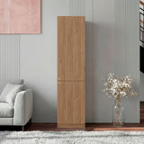 Estantería Home Fresno y Blanco 45x180.6cm Rectangular con Tres Entrepaños y Dos Puertas - BIBLIOTECAS Y ESTANTERIAS | Bylmo