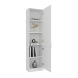 Estantería Home Blanco 45x180.6cm Rectangular con Tres Entrepaños y Dos Puertas - BIBLIOTECAS Y ESTANTERIAS | Bylmo
