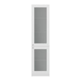 Estantería Home Blanco 45x180.6cm Rectangular con Tres Entrepaños y Dos Puertas con Vidrio - BIBLIOTECAS Y ESTANTERIAS | Bylmo