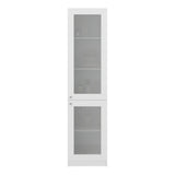 Estantería Home Blanco 45x180.6cm Rectangular con Tres Entrepaños y Dos Puertas con Vidrio - BIBLIOTECAS Y ESTANTERIAS | Bylmo