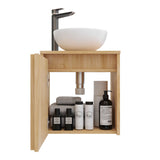 Mueble para Lavamanos Nori Miel 42x44.5cm Flotante Individual sin Lavamanos con Un Cajón y Una Puerta - MUEBLES PARA LAVAMANOS | Bylmo