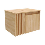 Mueble para Lavamanos Nori Miel 60x41.5cm Flotante Individual sin Lavamanos con Un Cajón y Dos Puertas - MUEBLES PARA LAVAMANOS | Bylmo