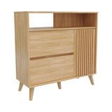 Cajonera Nori Miel 100x98cm de Dos Hileras con Dos Cajones - CAJONERAS Y COMODAS | Bylmo