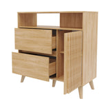 Cajonera Nori Miel 100x98cm de Dos Hileras con Dos Cajones - CAJONERAS Y COMODAS | Bylmo