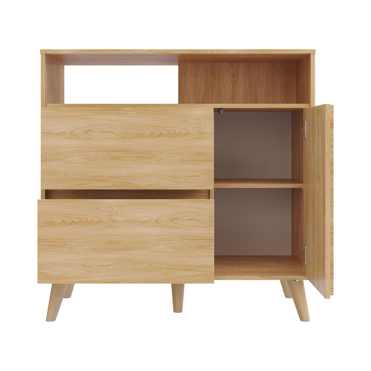 Cajonera Nori Miel 100x98cm de Dos Hileras con Dos Cajones - CAJONERAS Y COMODAS | Bylmo