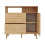 Cajonera Nori Miel 100x98cm de Dos Hileras con Dos Cajones - CAJONERAS Y COMODAS | Bylmo