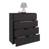 Cajonera Zoe Wengue 80x89.1cm de Cuatro Hileras con Cuatro Cajones - CAJONERAS Y COMODAS | Bylmo