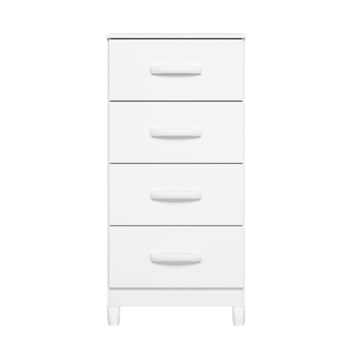 Cómoda Mobi Blanco 50x105cm de Cuatro Hileras con Cuatro Cajones - CAJONERAS Y COMODAS | Bylmo