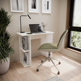 Escritorio Petra Niebla y Blanco 80x72cm con Organizador de Libros - ESCRITORIOS | Bylmo