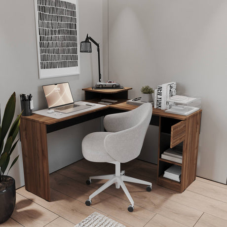 Escritorio Tiny Gales y Wengue 121x86cm con Un Cajón - ESCRITORIOS | Bylmo