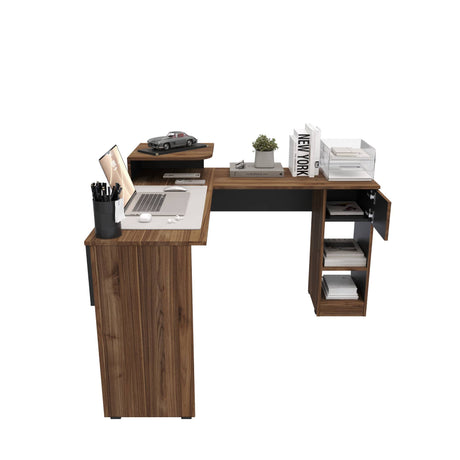 Escritorio Tiny Gales y Wengue 121x86cm con Un Cajón - ESCRITORIOS | Bylmo