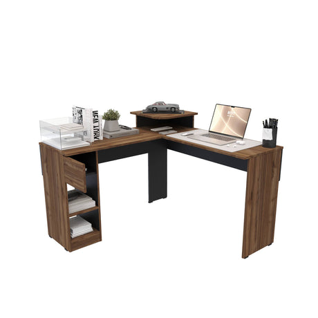 Escritorio Tiny Gales y Wengue 121x86cm con Un Cajón - ESCRITORIOS | Bylmo