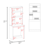 Escritorio Hutch Blanco 75.2x180.7cm sin Cajones - ESCRITORIOS | Bylmo