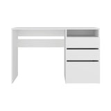 Escritorio Dublin Blanco 120.5x75.1cm con Tres Cajones - ESCRITORIOS | Bylmo