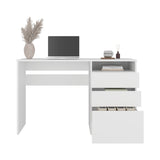 Escritorio Dublin Blanco 120.5x75.1cm con Tres Cajones - ESCRITORIOS | Bylmo