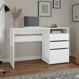Escritorio Dublin Blanco 120.5x75.1cm con Tres Cajones - ESCRITORIOS | Bylmo