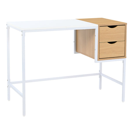 Escritorio Melani Blanco 100x75cm con Dos Cajones - ESCRITORIOS | Bylmo