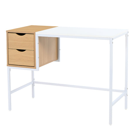 Escritorio Melani Blanco 100x75cm con Dos Cajones - ESCRITORIOS | Bylmo