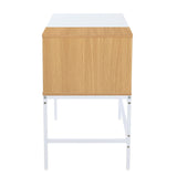 Escritorio Melani Blanco 100x75cm con Dos Cajones - ESCRITORIOS | Bylmo