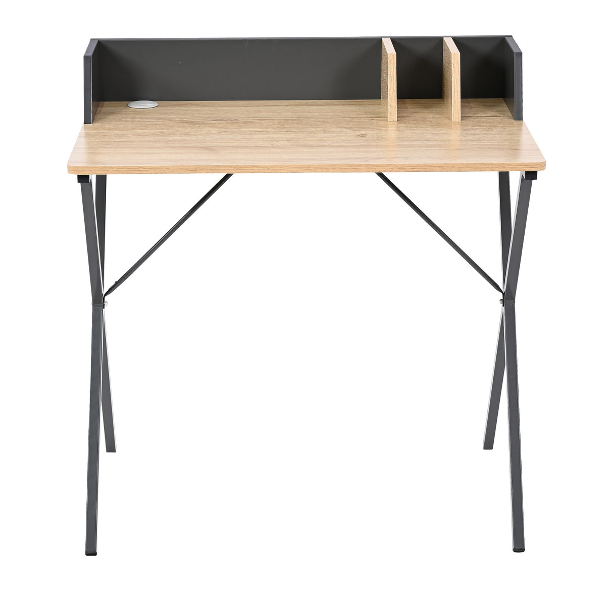 Escritorio Sprint Marrón 80x84cm con Pasa Cables - ESCRITORIOS | Bylmo