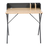 Escritorio Sprint Marrón 80x84cm con Pasa Cables - ESCRITORIOS | Bylmo