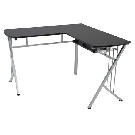 Escritorio en L Takai Negro 120x74cm sin Cajones - ESCRITORIOS | Bylmo