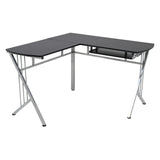 Escritorio en L Takai Negro 120x74cm sin Cajones - ESCRITORIOS | Bylmo